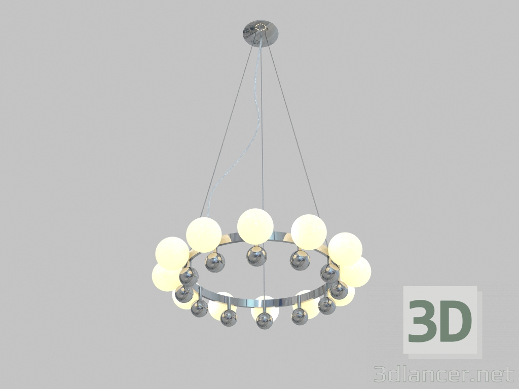 modello 3D Ciondolo lampadario Sferetta (801124) - anteprima