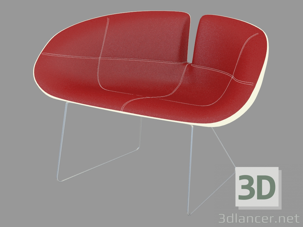 3 डी मॉडल चमड़ा कुर्सी - पूर्वावलोकन