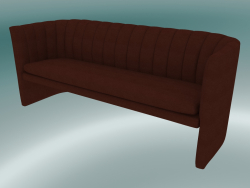 Sofa triple Loafer (SC26, H 75cm, 185x65cm, Velvet 3 Maroon)