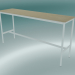 3d model Rectangular table Base High 50x190x95 (Oak, White) - preview