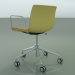 modèle 3D Chaise 2048 (5 roulettes, avec accoudoirs, chromé, avec garniture avant, PO00415) - preview