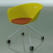3D modeli Sandalye 4227 (4 tekerlek, koltuk minderi ile, PP0002) - önizleme