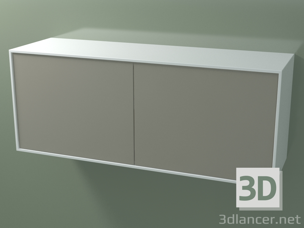 Modelo 3d Caixa dupla (8AUEBA03, Glacier White C01, HPL P04, L 120, P 36, H 48 cm) - preview