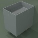 modèle 3D Lavabo suspendu (02UN13301, gris argenté C35, L 36, P 50, H 48 cm) - preview