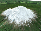 Monte Taranaki / monte Egmont modelo 3D / modelo 3D del monte Taranaki, Nueva Zelanda