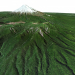 Monte Taranaki / monte Egmont modelo 3D / modelo 3D del monte Taranaki, Nueva Zelanda 3D modelo Compro - render