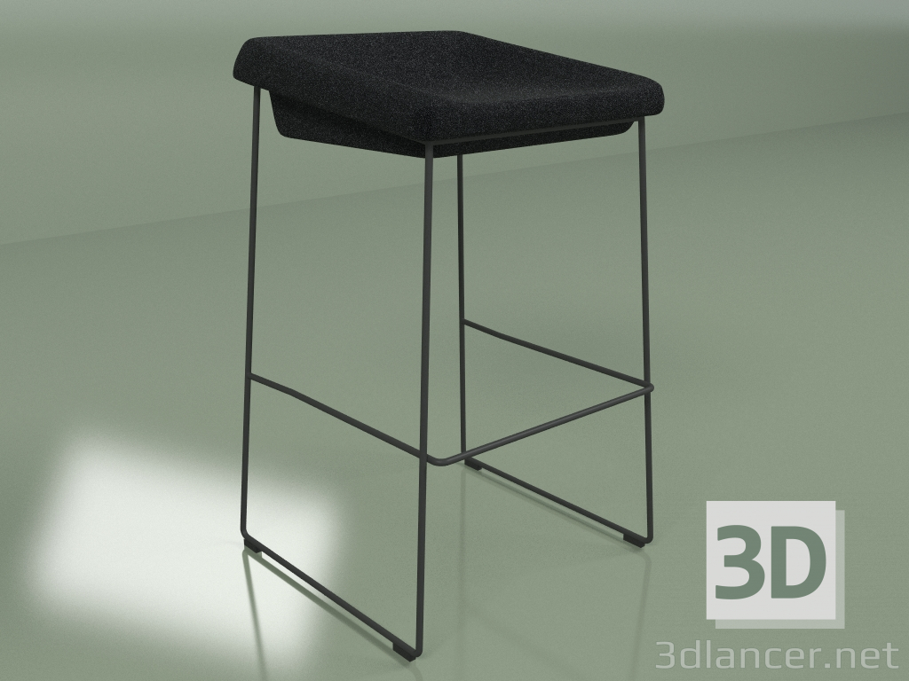 3D modeli Bar taburesi Sikke (siyah) - önizleme
