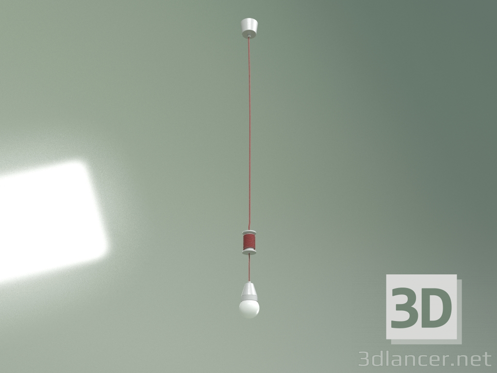 3d model Lámpara colgante de carrete (roja) - vista previa