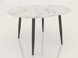 Folding table Leticia 100-130 (marble pattern-black)