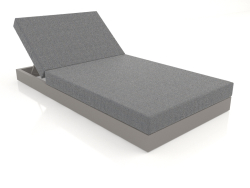 Bed with back 100 (Quartz gray)