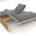 3d модель Двуспальная кровать для отдыха с алюминиевой рамой из искусственного дерева (Cement grey) – превью
