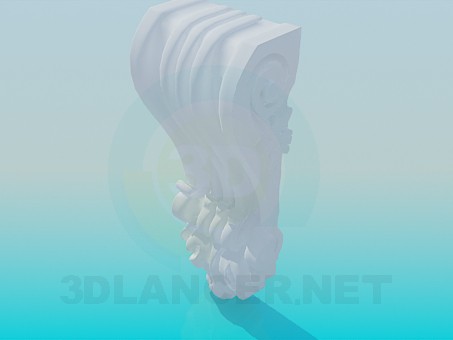 3d model Element of the cornice - preview 3d model Element of the cornice - preview