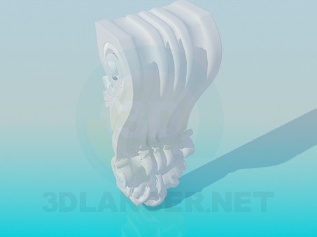 3d model Element of the cornice - preview 3d model Element of the cornice - preview