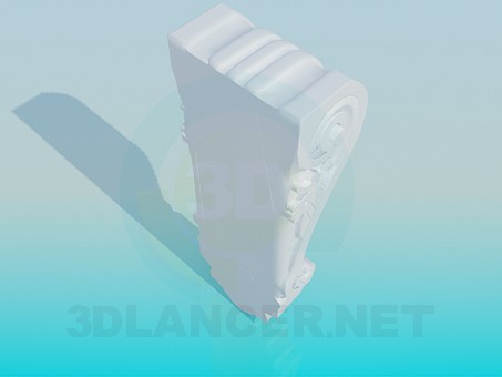 3d model Element of the cornice - preview 3d model Element of the cornice - preview