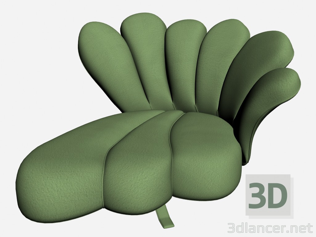 3D Modell Liegestuhl VIOLA BABY POLTRONCINA CHAISE lange 2 - Vorschau