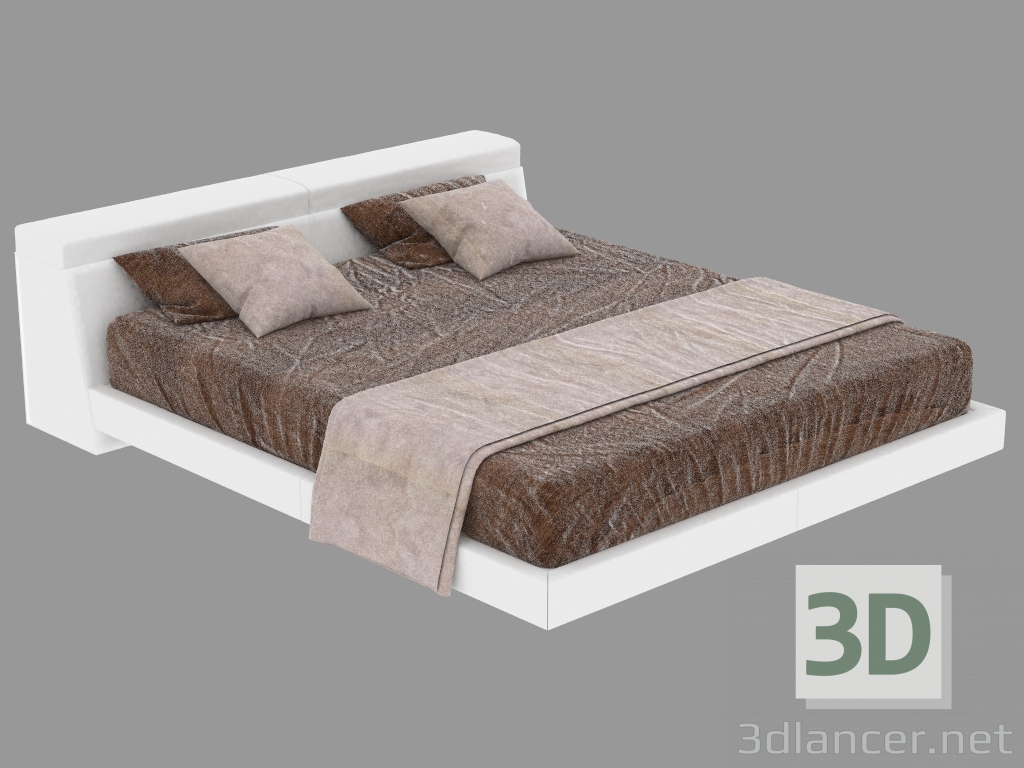 3d model Double bed Logan (205x264x70h) - preview