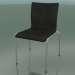 3d model Chair with four legs and extra width, with leather upholstery (121) - preview