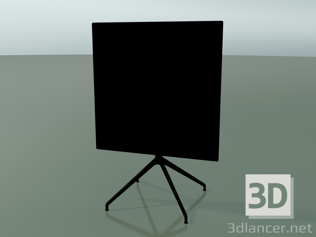 modello 3D Tavolo quadrato 5742 (H 72.5 - 79x79 cm, piegato, Nero, V39) - anteprima