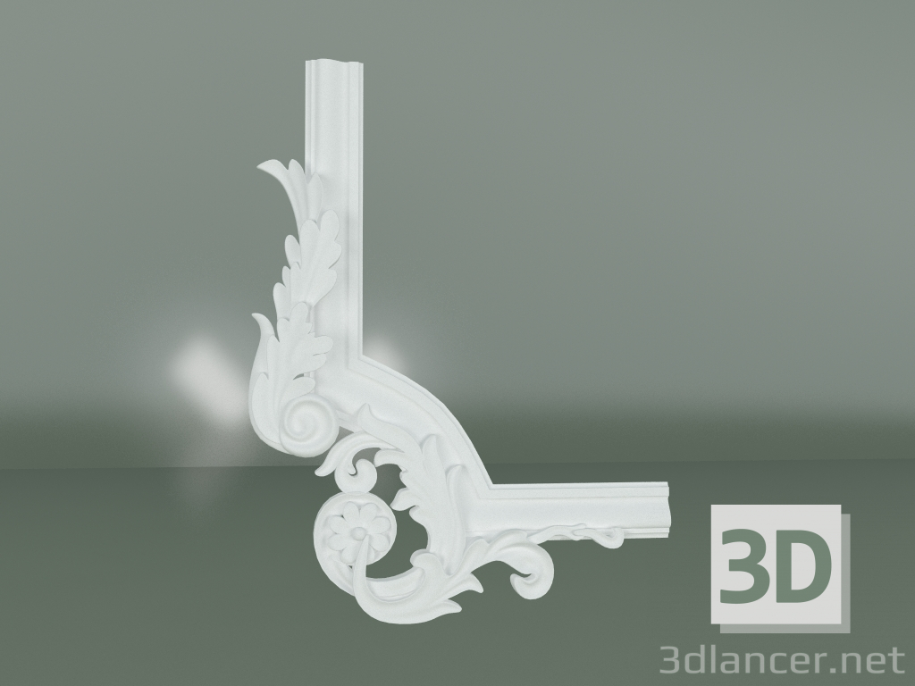 3D Modell Stuckdekorationselement ED020-1 - Vorschau