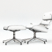 3d Eames Lounge Chair and Ottoman model buy - render