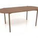 modèle 3D Table à manger DT 08 (extrémité arrondie) (1825x819x754, bois brun clair) - preview