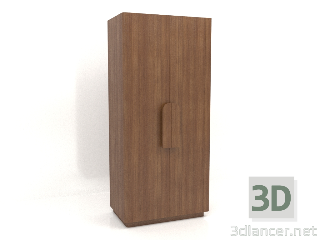 3D Modell Kleiderschrank MW 04 Holz (Option 2, 1000x650x2200, Holzbraun hell) - Vorschau