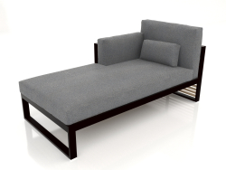 Modulares Sofa, Teil 2 links, hohe Rückenlehne (Schwarz)