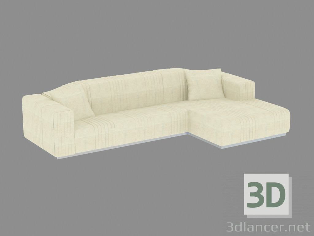 modèle 3D Sofa modulaire angulaire triple Cadillac - preview