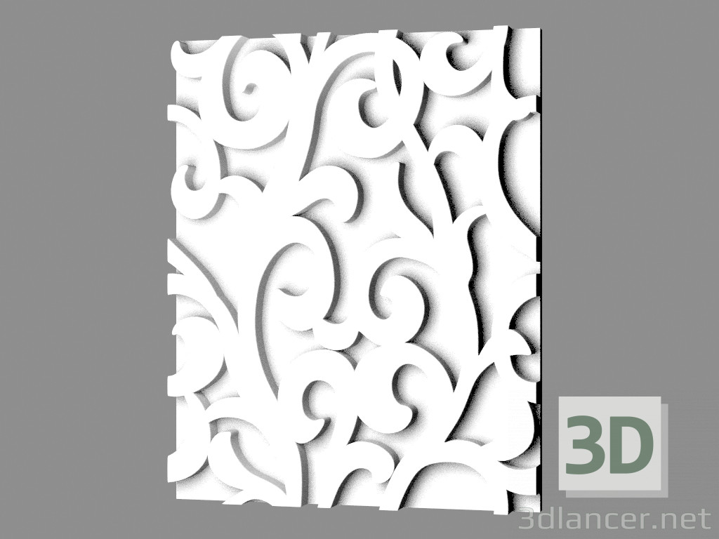 modello 3D Pannello murale in gesso (art. 109) - anteprima