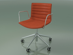 Silla 0382 (5 ruedas, con reposabrazos, LU1, con acolchado)