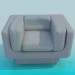modèle 3D Chaise carrée - preview