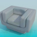 modèle 3D Chaise carrée - preview