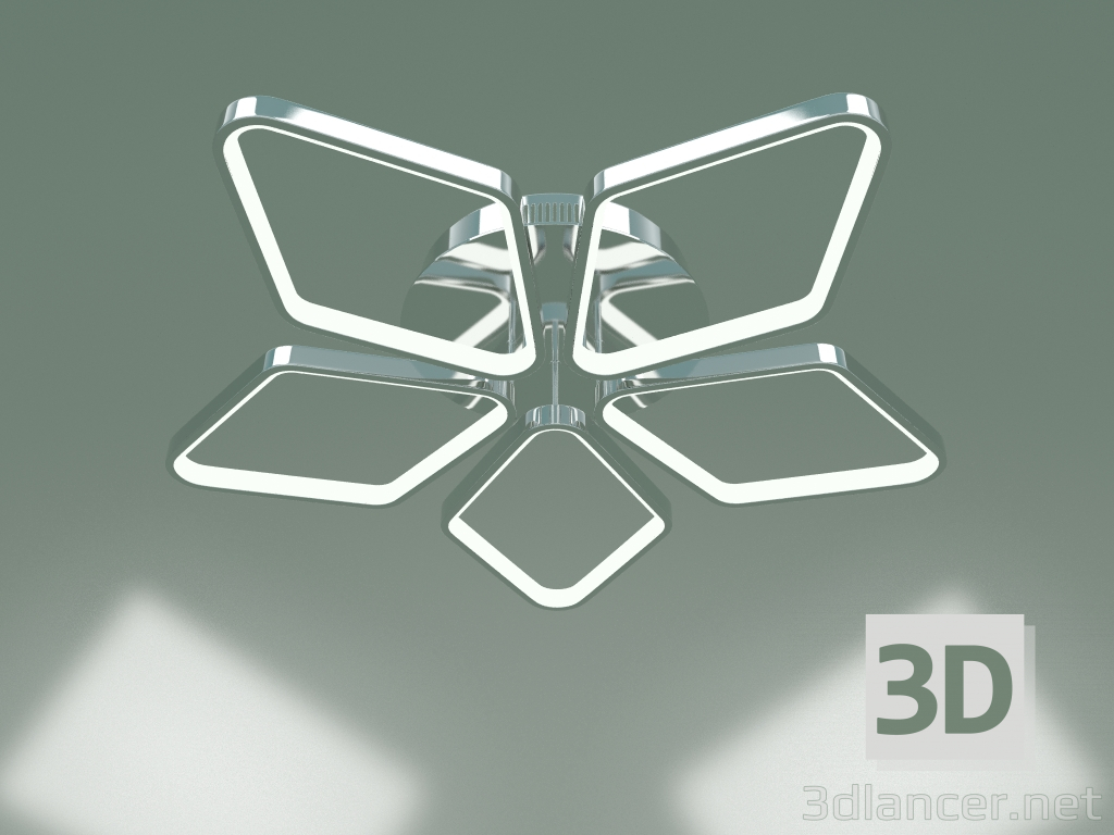 3D modeli Tavan lambası 90081-5 (krom) - önizleme