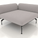 3D Modell Sofamodul 1,5 Sitzer tief mit Armlehne 110 links (Lederpolsterung außen) - Vorschau