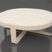modello 3D Tavolino rotondo Ø90 (DEKTON Danae, Sabbia) - anteprima