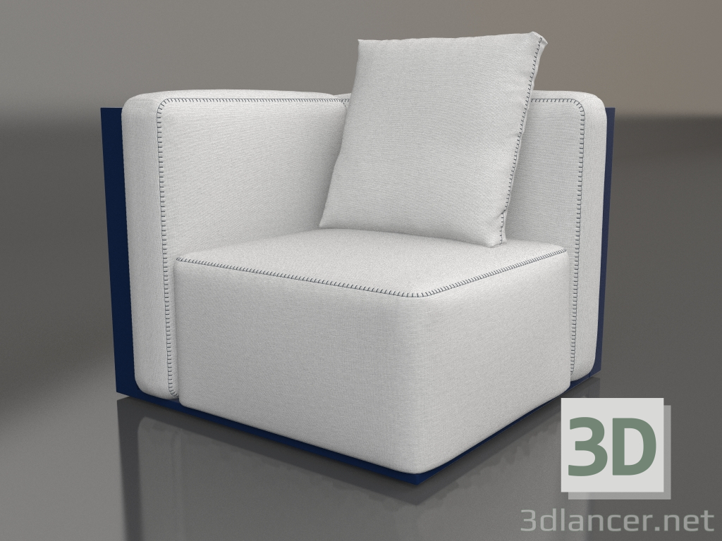 Modelo 3d Módulo de sofá, seção 6 (azul noturno) - preview