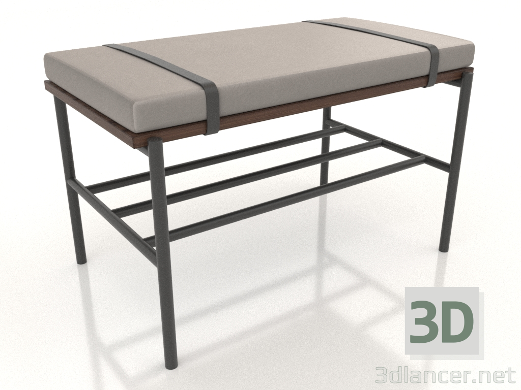 3D Modell Bank 700 mm (Walnuss dunkel) - Vorschau