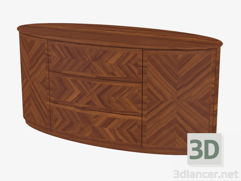modello 3D Cupboard ovale (art. 3205 JSL) - anteprima