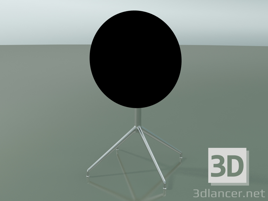 3D Modell Runder Tisch 5743 (H 72,5 - Ø59 cm, gefaltet, schwarz, LU1) - Vorschau