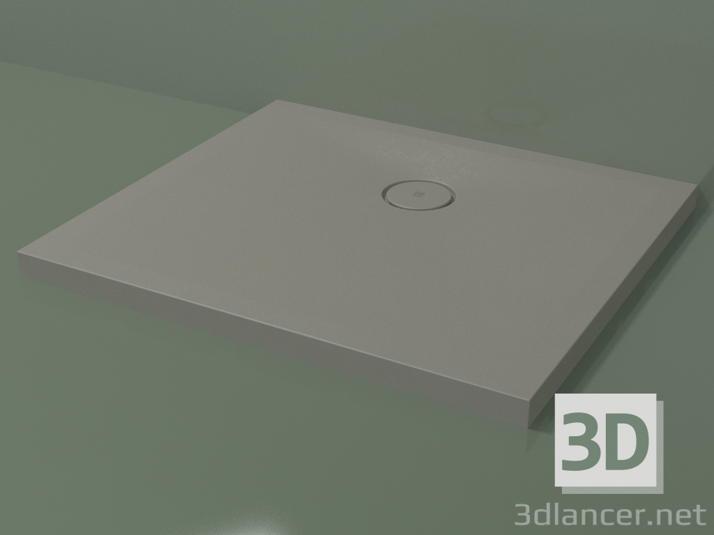 modello 3D Piatto doccia (30UB0120, Clay C37, 90 X 80 cm) - anteprima