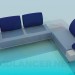 3d model Corner sofa - preview