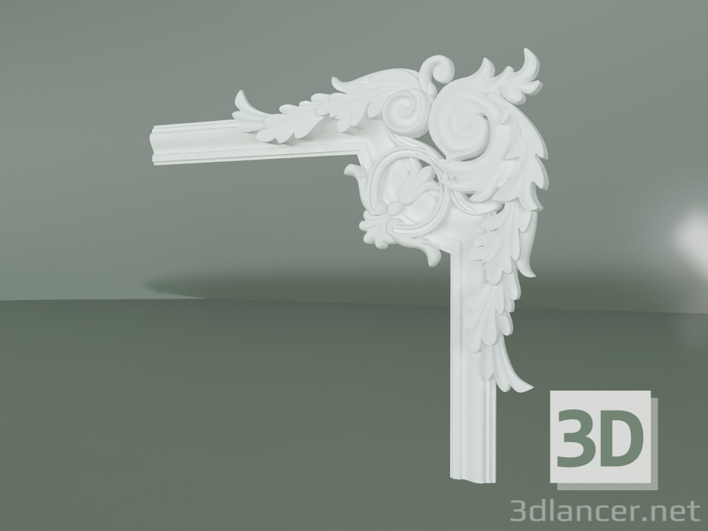 3D modeli Alçı dekorasyon elemanı ED020-3 - önizleme