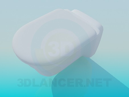 modelo 3D Colgante taza del inodoro con tapa - escuchar modelo 3D Colgante taza del inodoro con tapa - escuchar