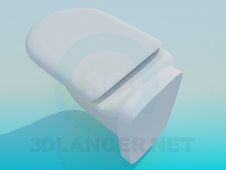 modelo 3D Colgante taza del inodoro con tapa - escuchar modelo 3D Colgante taza del inodoro con tapa - escuchar