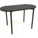 3d model Dining table DT 08 (straight end) (1200x624x754, wood black) - preview