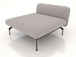 Módulo sofá de 1,5 plazas de fondo (tapizado exterior de piel)