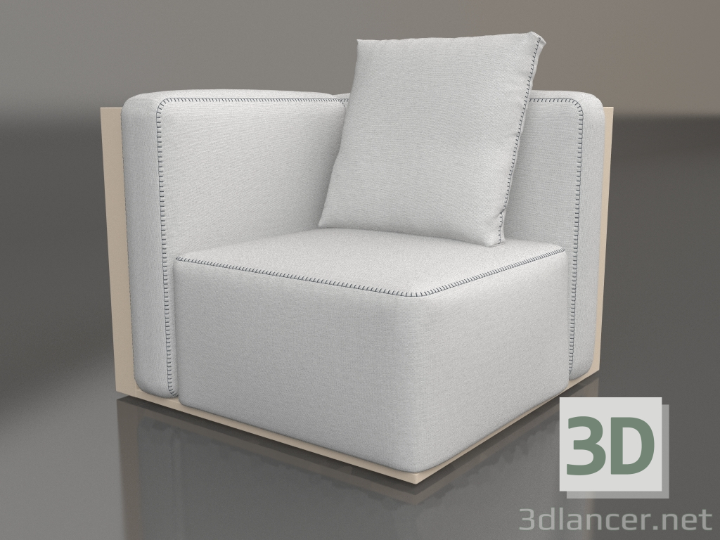 modèle 3D Module canapé, section 6 (Sable) - preview
