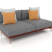 3d model Sofa module, section 4 (Wine red) - preview