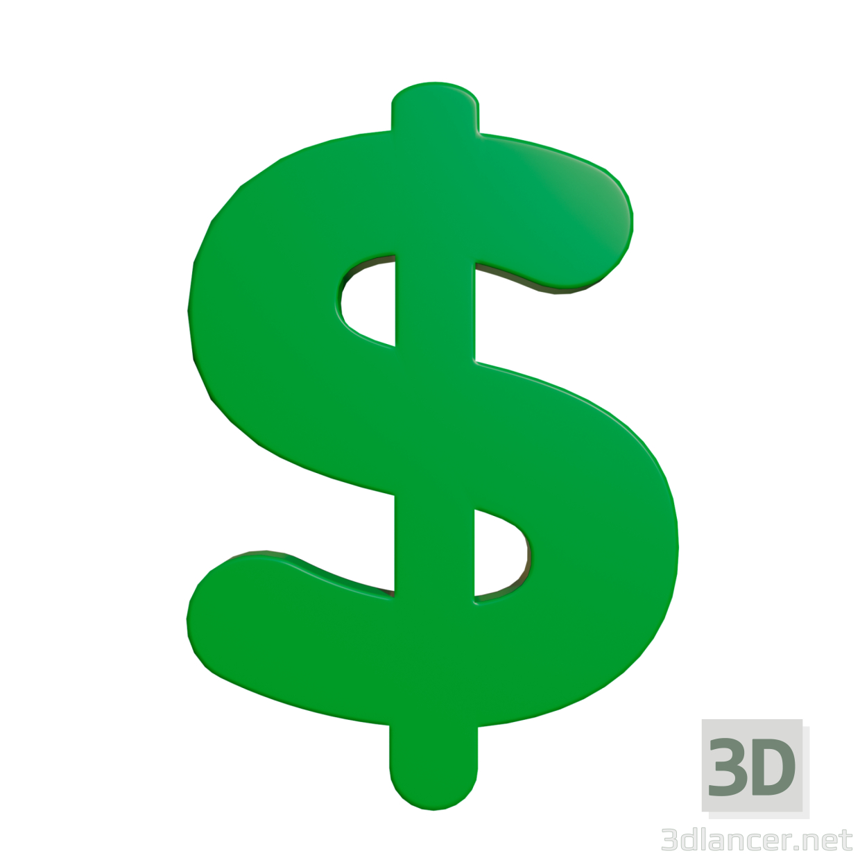 3d Dollar symbol model buy - render