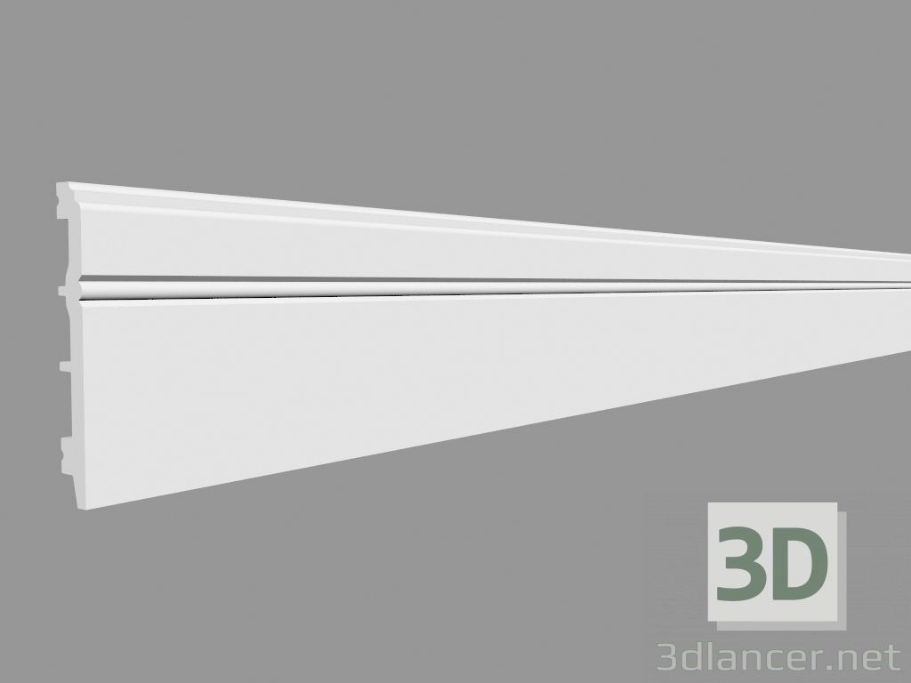 3D Modell Sockel SX105 (200 x 10,8 x 1,3 cm) - Vorschau